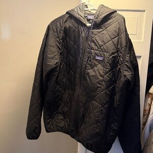 Patagonia Black Quilted Jacket with Hood